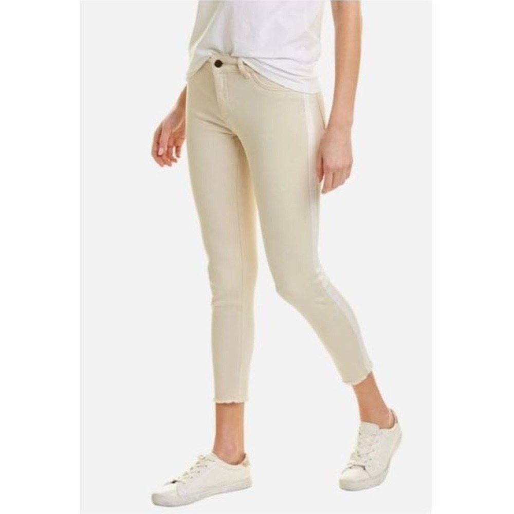 DL1961 jeans womens W 24 L 26" Florence cropped ivory sheridan MR skinny $199